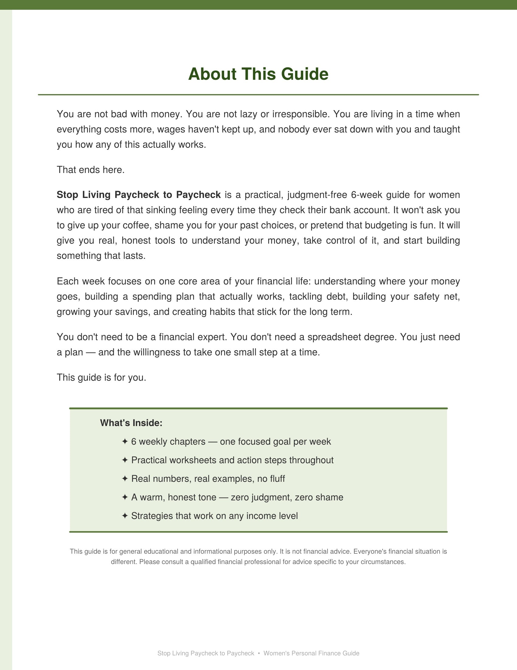 Stop Living Paycheck To Paycheck: A 6 Week Plan To Finally Get Ahead