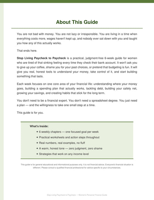 Stop Living Paycheck To Paycheck: A 6 Week Plan To Finally Get Ahead