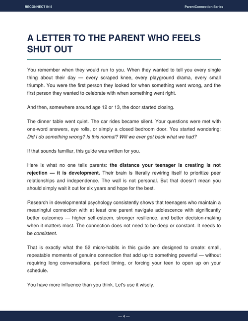 Talk To Your Teen Again: 52 Micro-Habit That Rebuild Your Connection Starting Tonight